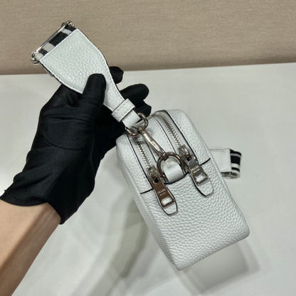 Pra Bag With Shoulder Strap White For Women, Women's Bags 8.6in/22cm 1BH082_2DKV_F0009_V_3OM