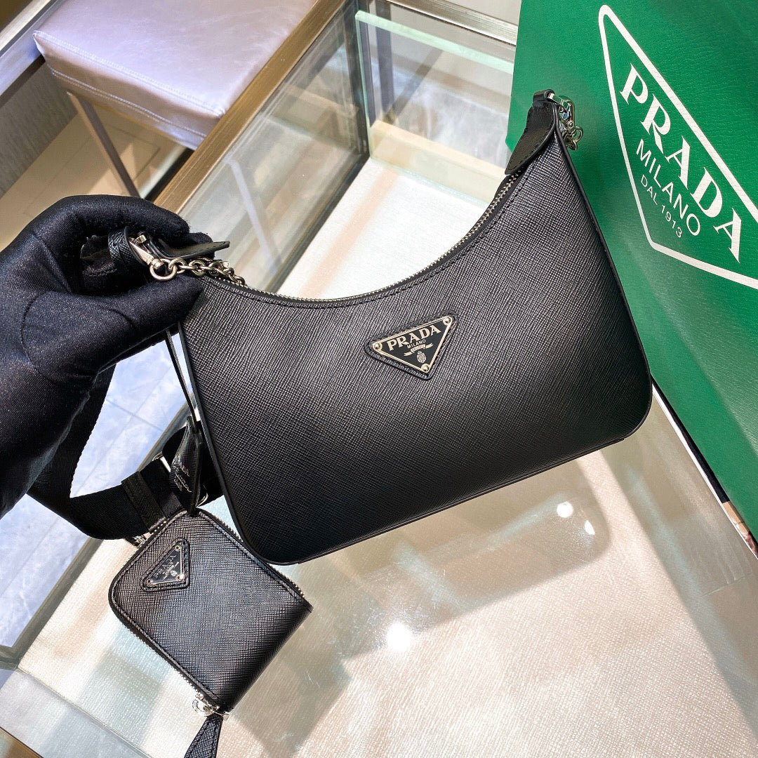 Pra Re-Edition 2005 Re-Nylon Mini Bag Black For Women, Women's Bags 8.6in/22cm 1NE204_R064_F0002