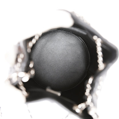 CC Mini Bucket Bag Black Lambskin Silver Hardware