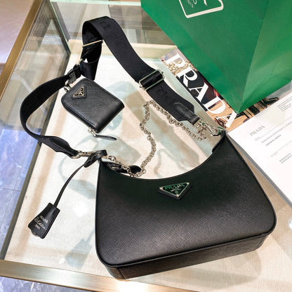 Pra Re-Edition 2005 Re-Nylon Mini Bag Black For Women, Women's Bags 8.6in/22cm 1NE204_R064_F0002