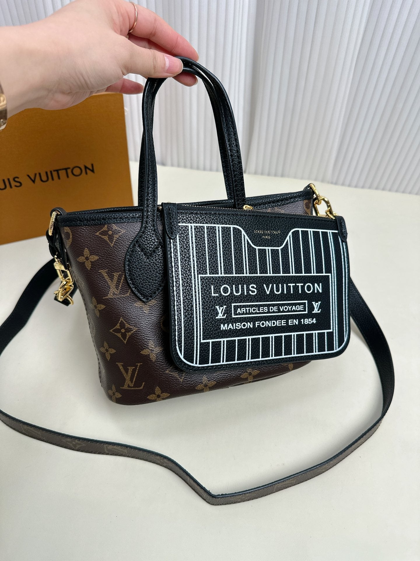 Louis new arrival neverful BB tote bag small size: 16.5*11*26.5cm